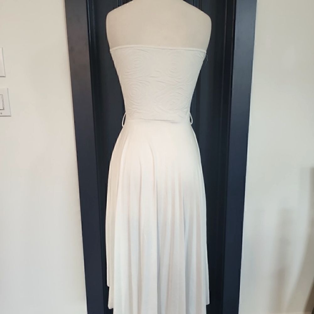 White Strapless High Low Dress Size S - Picture 3 of 4